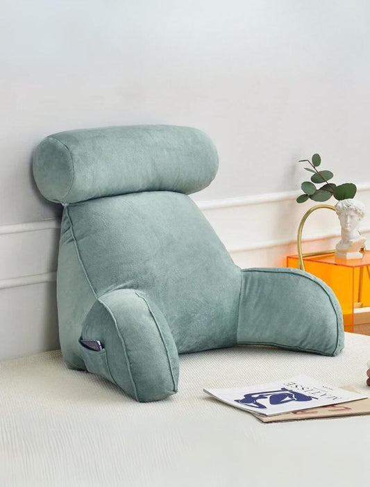 Coussin de lecture bleu cyan