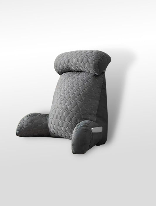 Coussin de lecture gris