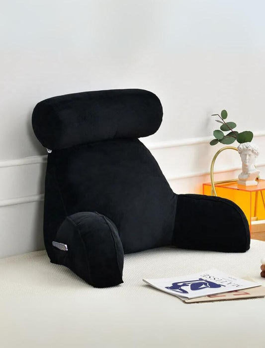 Coussin de lecture noir