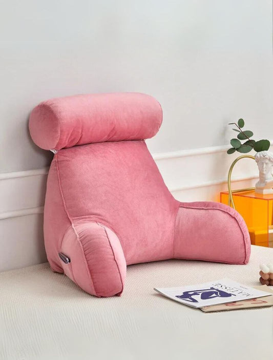 Coussin de lecture rose foncé