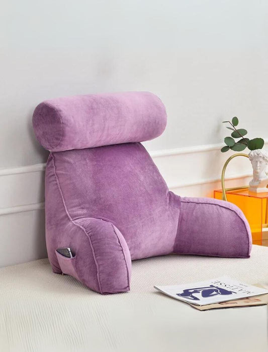 Coussin de lecture violet foncé