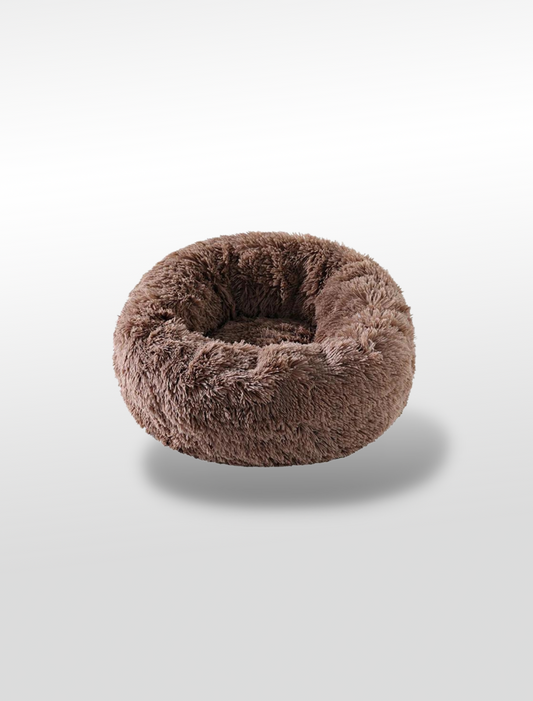 Panier rond marron pour chat