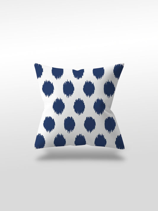 Housse de coussin bleu | Motif point bleu