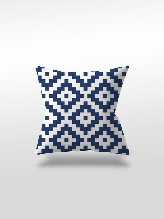 Housse de coussin bleu | Motif pixel