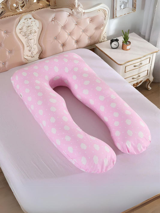 Coussin de grossesse rose point blanc