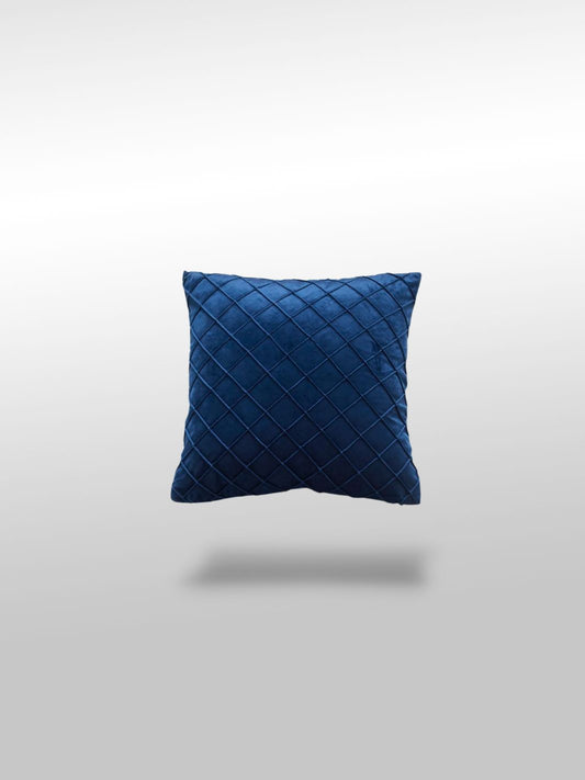 Housse de coussin decorative en velours bleu