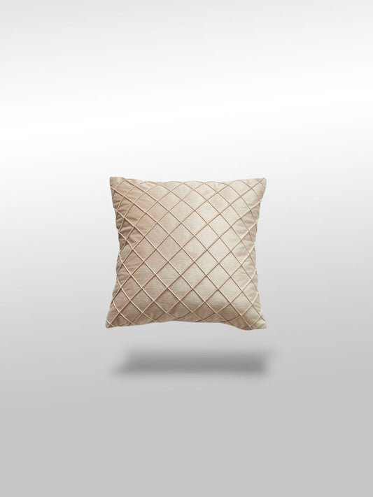 Housse de coussin decorative en velours creme