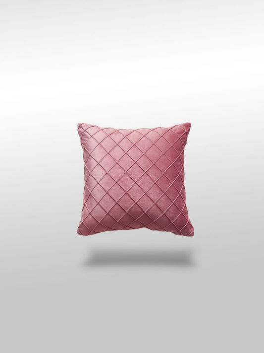 Housse de coussin decorative en velours rose