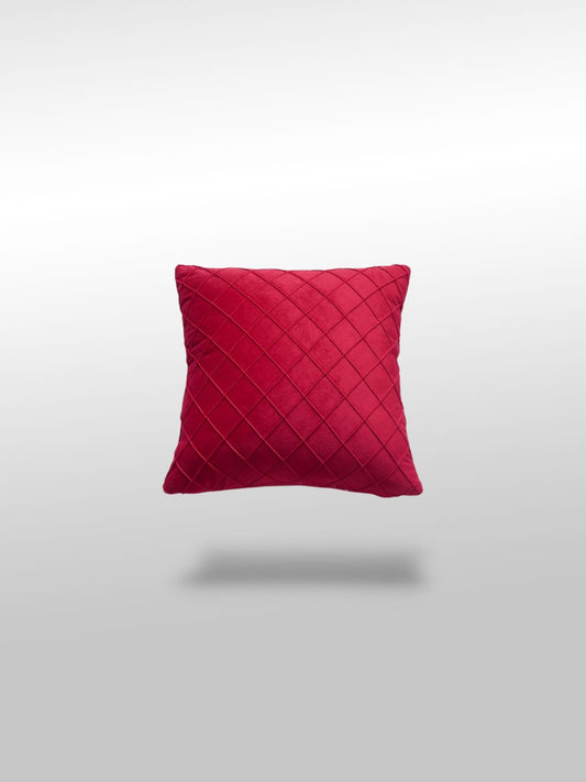 Housse de coussin decorative en velours rouge