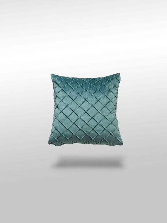 Housse de coussin decorative en velours turquoise