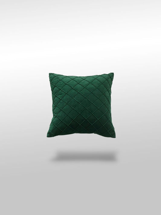 Housse de coussin decorative en velours verte