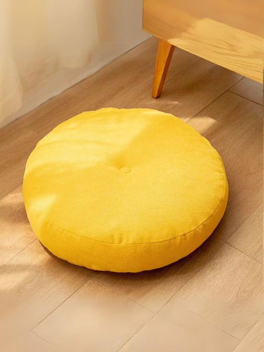 Coussin de méditation jaune