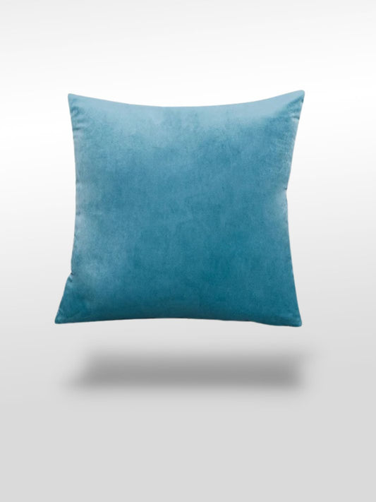 Housse de coussin velours bleu