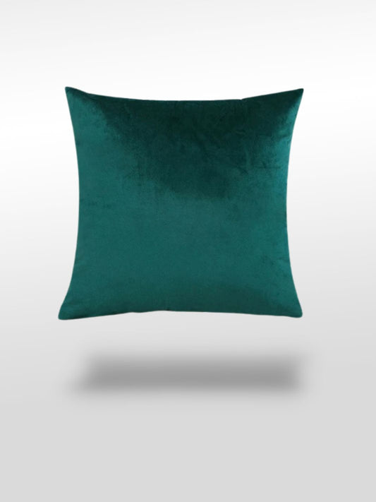 Housse de coussin velours verte