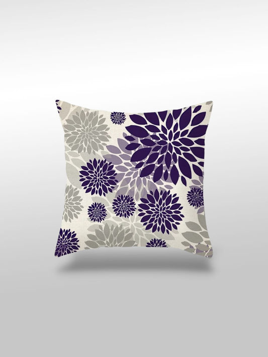 Housse de coussin violette | Motif fleur