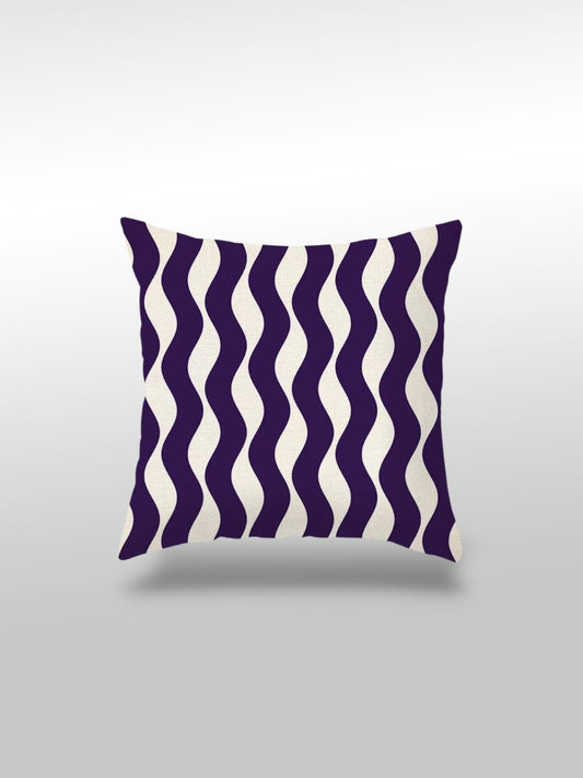 Housse de coussin violette | Motif ondulé