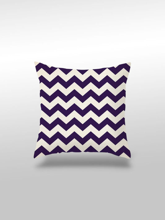 Housse de coussin violette | Motif zig-zag