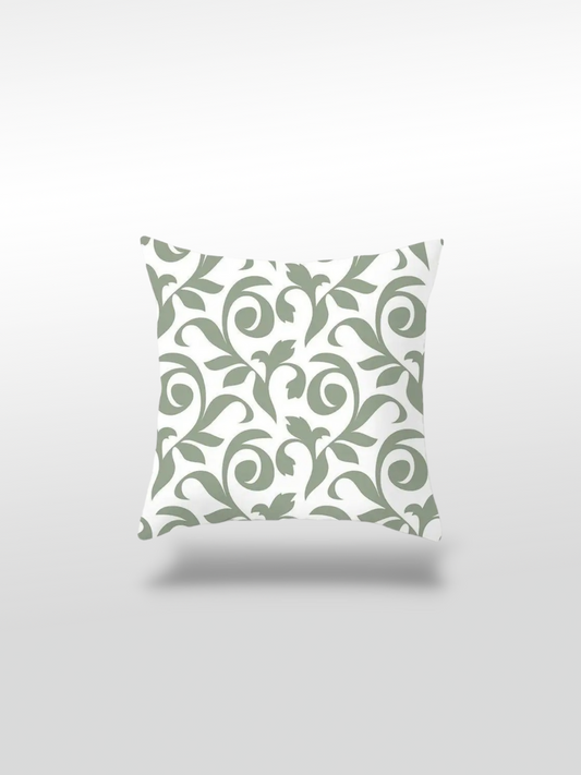 Housse de coussin vert | motif fleurs