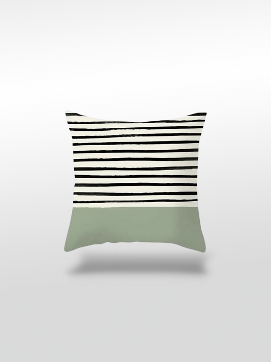 Housse de coussin vert | Motif zèbre