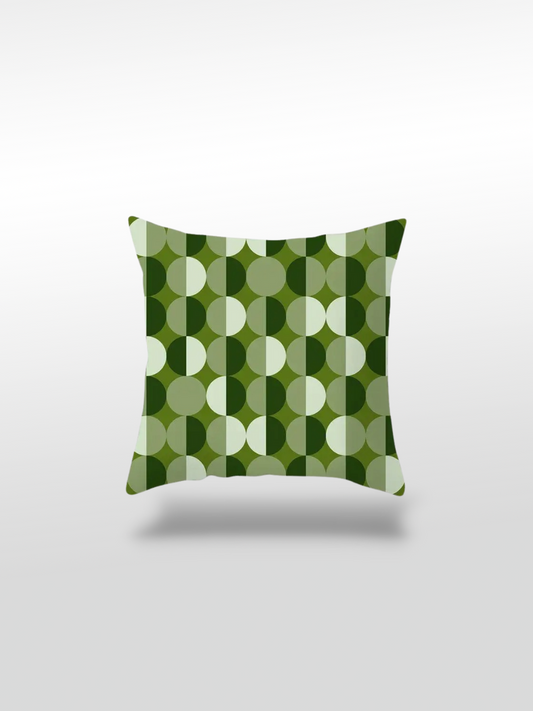 Housse de coussin vert | Motif contraste