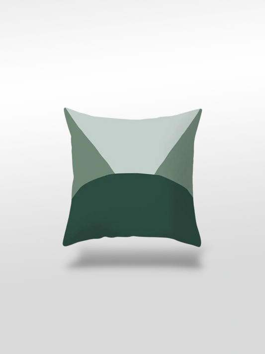 Housse de coussin vert | motif 3 couleurs