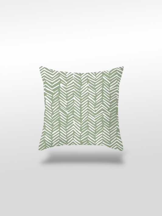 Housse de coussin vert | Motif rayure