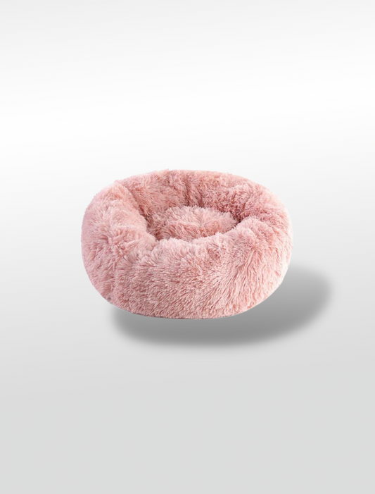 Panier rond rose pour chat